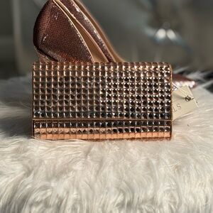 Rose Gold Textured Clutch